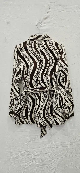 Max&Co. - Black/White Mopti Pattern Jacket - Brown Size: Uk 12