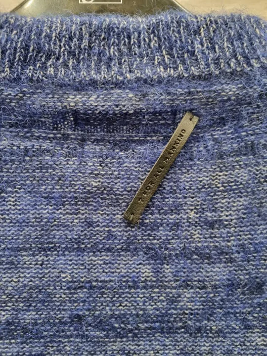 7 For All Mankind Dark Blue Crew Neck Cashmere Blend Jumper Size: Large