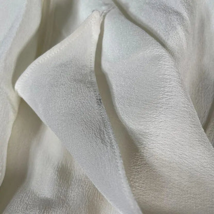 Victoria Beckham-1423Wtp004967A Vanilla-8-Cream-Cream Scarf Neck Silk Blouse Size: Uk 8