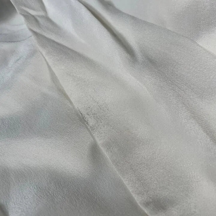 Victoria Beckham-1423Wtp004967A Vanilla-8-Cream-Cream Scarf Neck Silk Blouse Size: Uk 8