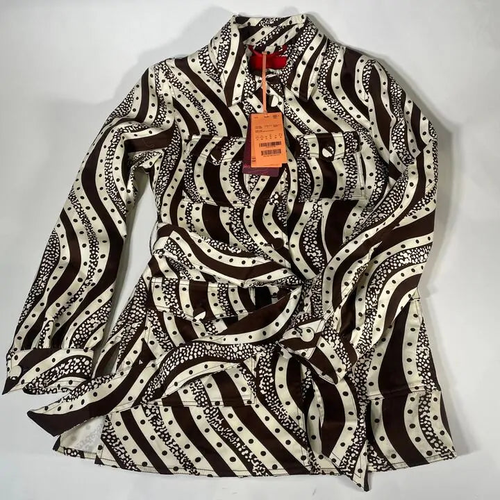 Max&Co. - Brown/White Mopti Pattern Jacket Size: Uk 12