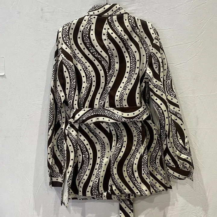Max&Co. - Brown/White Mopti Pattern Jacket Size: Uk 12