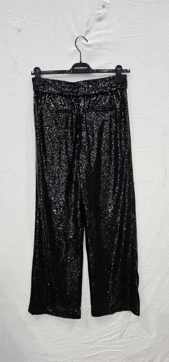 Black Charli Sequin Trousers Size: Uk 12