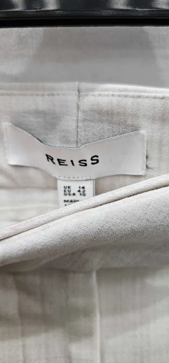 Neutral Hale Wide Leg Trousers Size: Uk 14