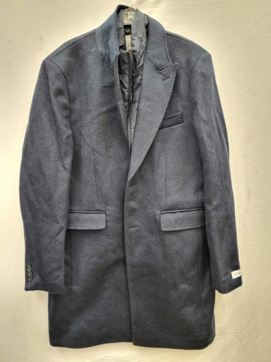 Gianni Feraud Navy Insert Wool Blend Coat Size: Xxl