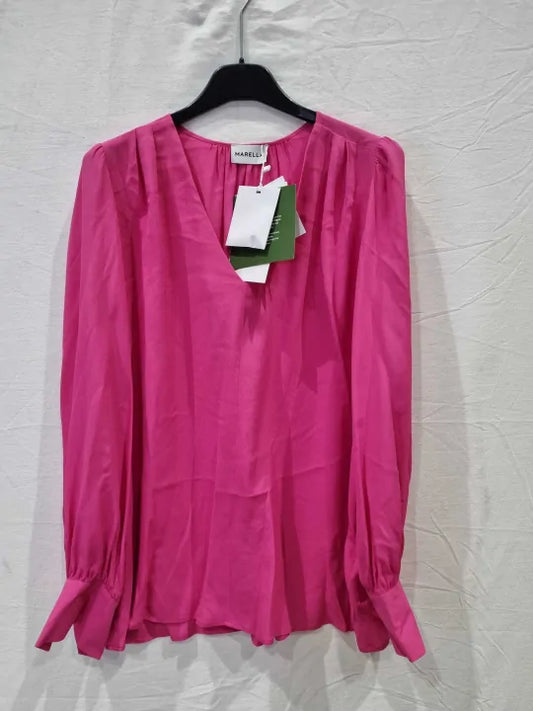 Marella Scoli Blouse In Crepe Size: Uk 8