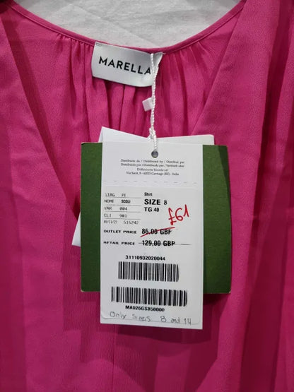 Marella Scoli Blouse In Crepe Size: Uk 8