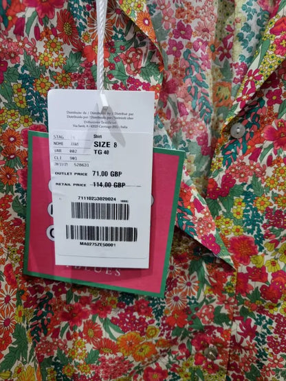 Liberty Print Organic Tana Lawn Shirt Size: Uk 8