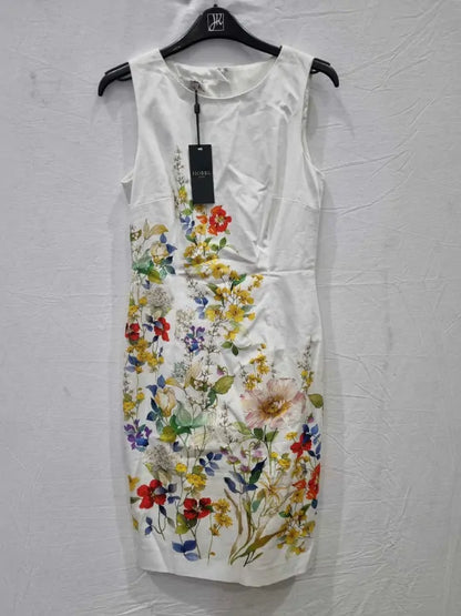 Hobbs London Fiona Cotton Blend Floral Shift Dress Size: Uk  6