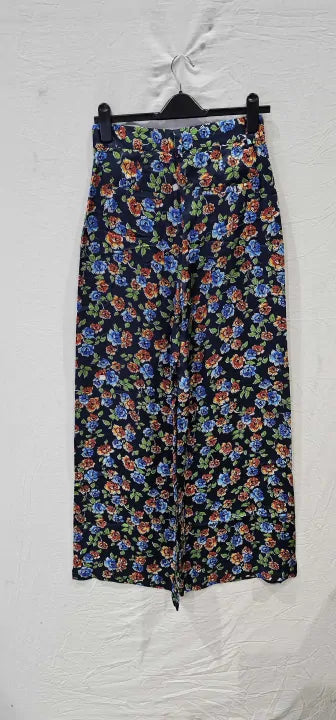 Kabara Floral Wide Leg Trousers Size: Uk 10
