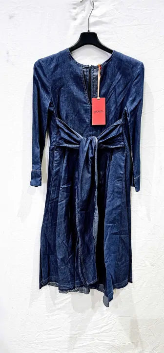 Blue Minorca Denim Cotton Dress Size: Uk 4