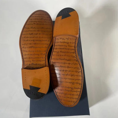 Barker - Navy Suede Jevington Loafer Size: Uk 7