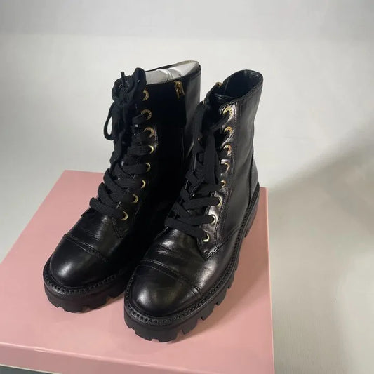 Kate Spade - Black Marritt Lug Ankle Boot Size: Uk 4.5/Eu 37