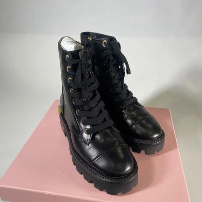 Kate Spade - Black Marritt Lug Ankle Boot Size: Uk 4.5/Eu 37
