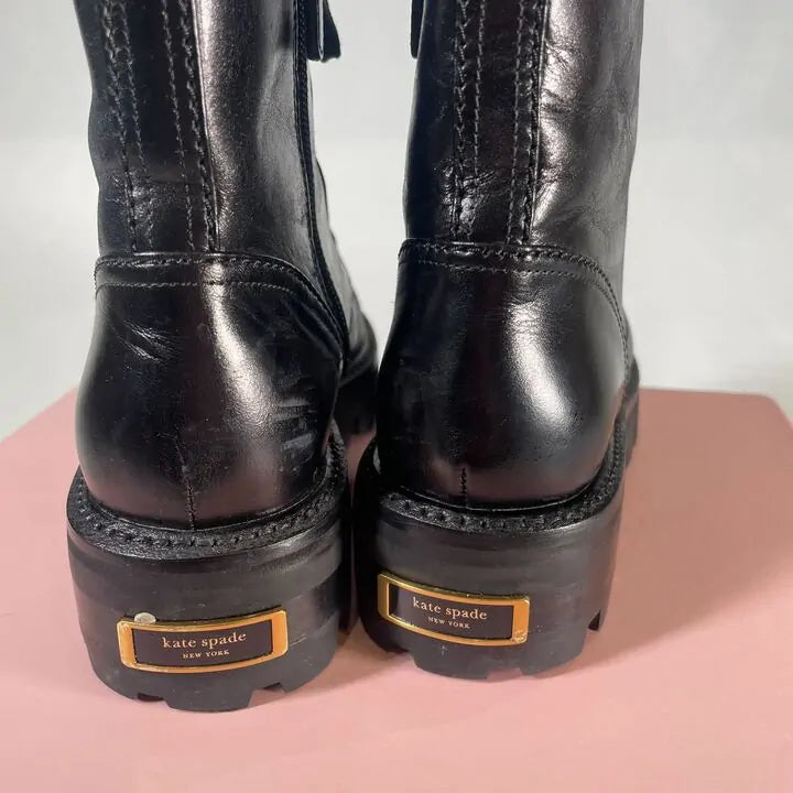 Kate Spade - Black Marritt Lug Ankle Boot Size: Uk 4.5/Eu 37