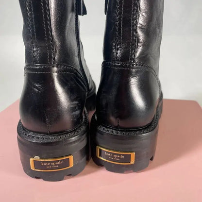 Kate Spade - Black Marritt Lug Ankle Boot Size: Uk 4.5/Eu 37