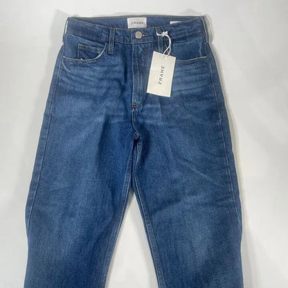 Frame - Dark Blue High 'N' Tight Boot Cut Jeans Size: 27
