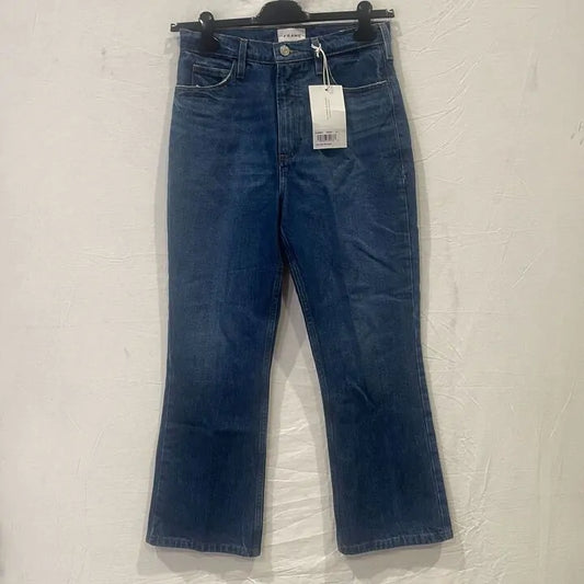Frame - Dark Blue High 'N' Tight Boot Cut Jeans Size: 27