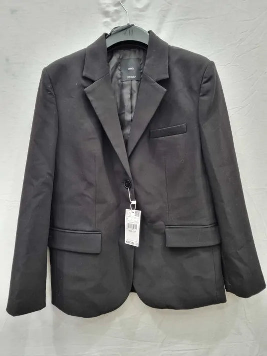 Mango Peak Lapel Suit Blazer Size: Medium