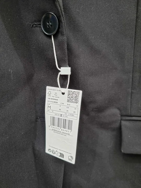 Mango Peak Lapel Suit Blazer Size: Medium