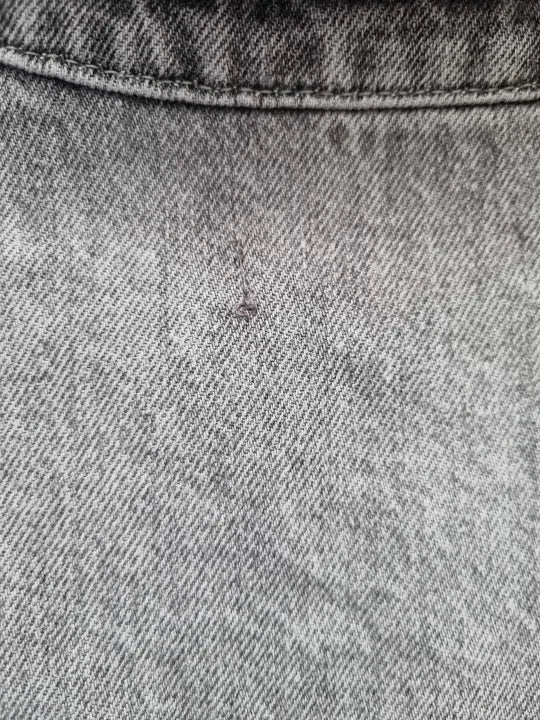 Mint Velvet Grey Cotton Denim Shirt Size: Medium