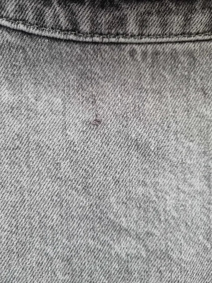 Mint Velvet Grey Cotton Denim Shirt Size: Medium