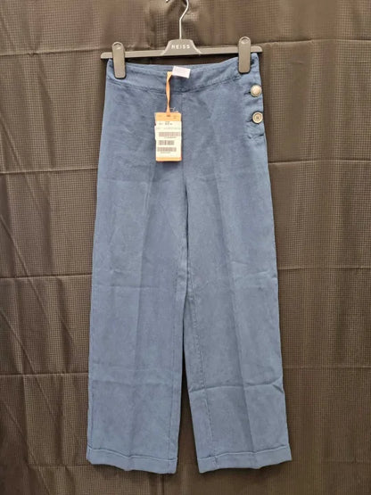 Max&Co. - Dark Blue Ornato Wide Leg Trousers Size: Uk 6