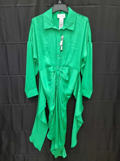Joseph Ribkoff - Green Shirt Tie Midi Dress  Size: Uk 12