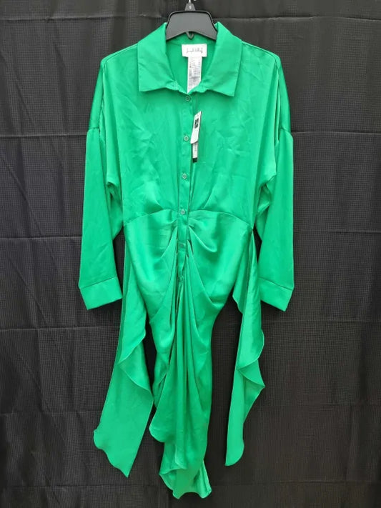 Joseph Ribkoff - Green Shirt Tie Midi Dress  Size: Uk 12