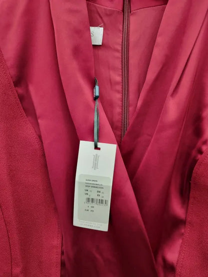 Hobbs London - Deep Red Alisa Dress Size: Uk 10