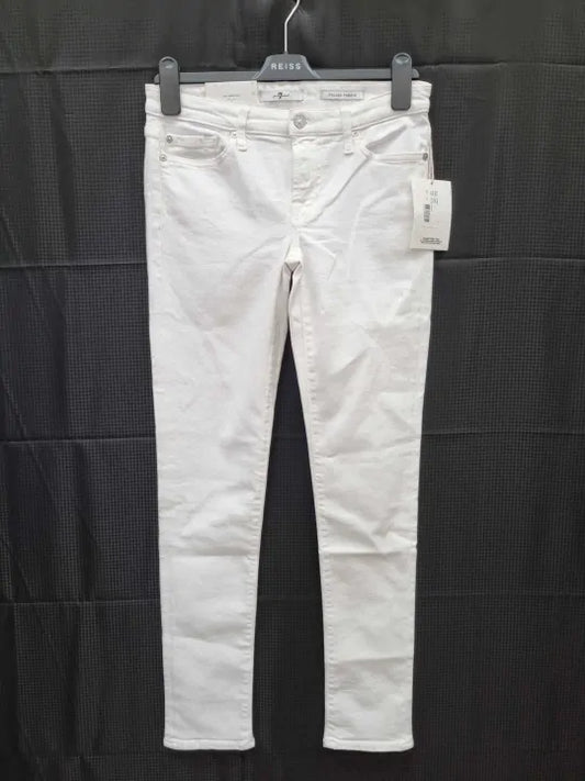 7 For All Mankind - White Pyper Slim Stretch Jeans Size: 27