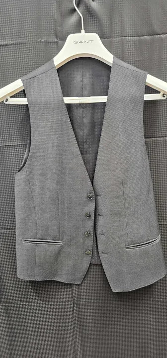 Boss , 38 , Grey-Dark Grey Huge 2 Piece Wool Suit-Grey Size: 38