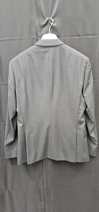 Boss , 38 , Grey-Dark Grey Huge 2 Piece Wool Suit-Grey Size: 38
