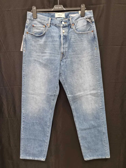 Replay - Blue M9Zero1 Eco Plus Straight Stretch Jeans Size: W33/L32