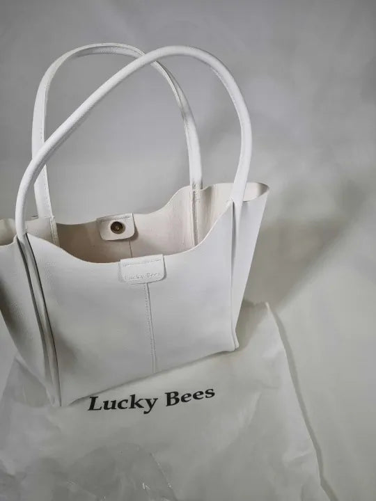 Lucky Bees White Shoulder Bag Size: One Size