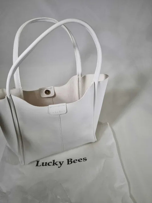 Lucky Bees White Shoulder Bag Size: One Size