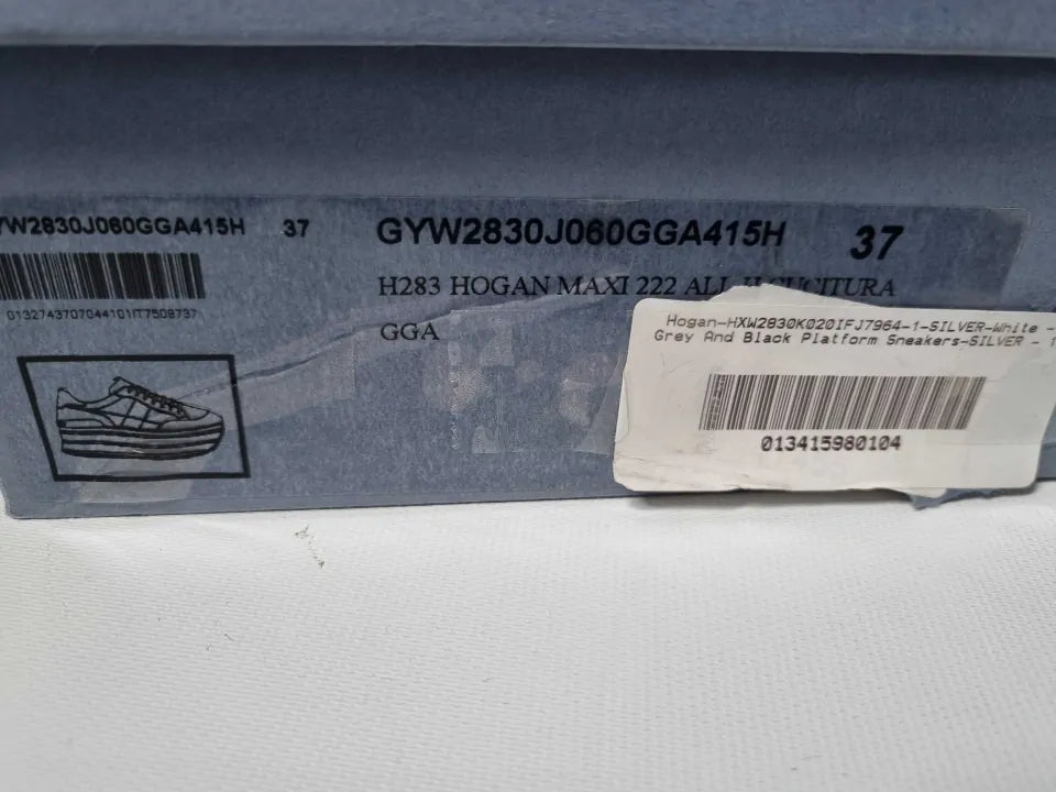 Hogan - White Grey And Black Platform Sneakers Size: Eur 37