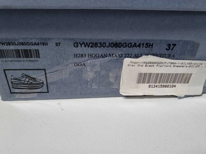 Hogan - White Grey And Black Platform Sneakers Size: Eur 37