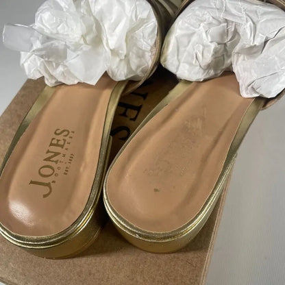 Jones Bootmaker - Gold Izabella Strappy Heeled Mules Size: Uk 4