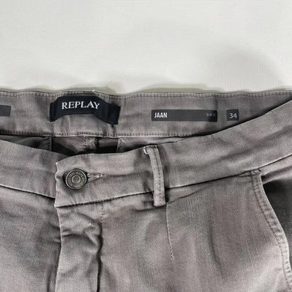 Replay- Grey Jaan Slim Hyperflex Cargos Size: W34/L32