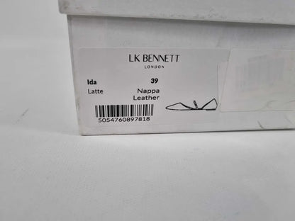 L K Bennett - Beige Ida Leather Flats Size: Eur 39