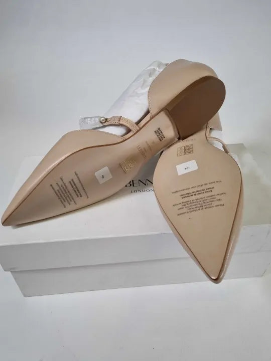 L K Bennett - Beige Ida Leather Flats Size: Eur 39