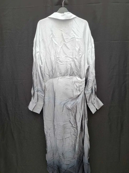 Mango - Grey Tie-Dye Shirt Dress Size: Large