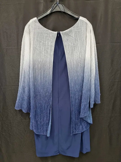 Shyla Foil Cape Chiffon Cocktail Dress Size: Uk 18