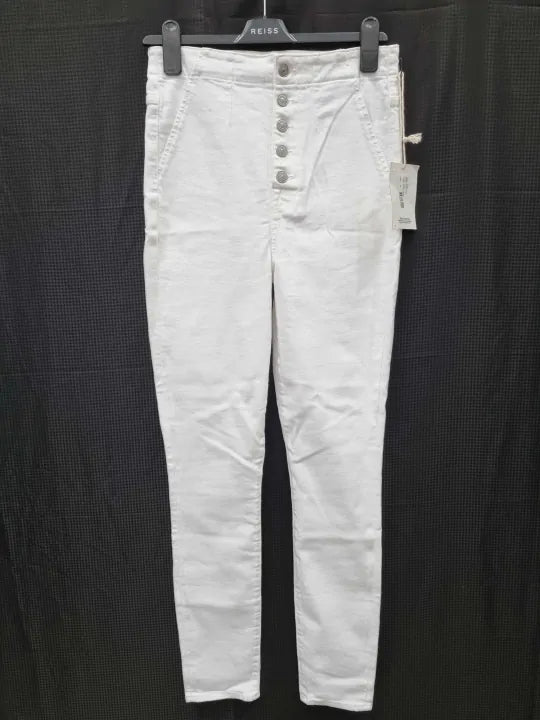 7 For All Mankind - White Sasha Stretch Slim Jeans Size: 29