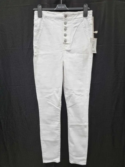 7 For All Mankind - White Sasha Stretch Slim Jeans Size: 29