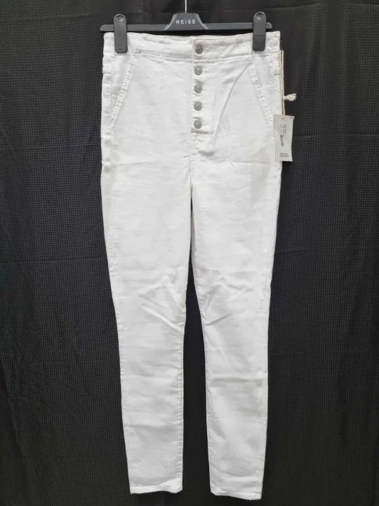 7 For All Mankind - White Sasha Stretch Slim Jeans Size: 29