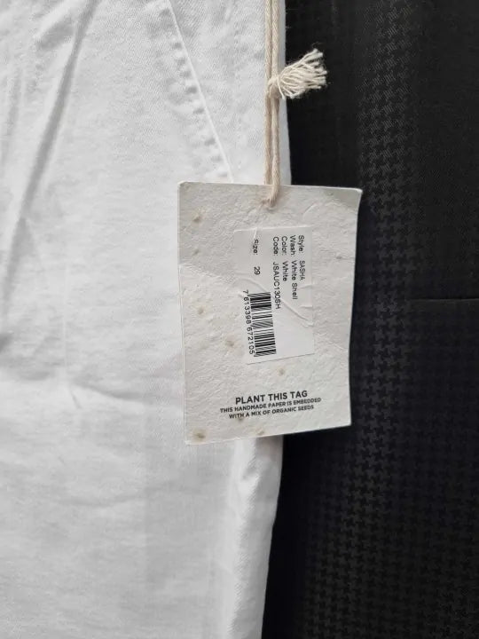7 For All Mankind - White Sasha Stretch Slim Jeans Size: 29