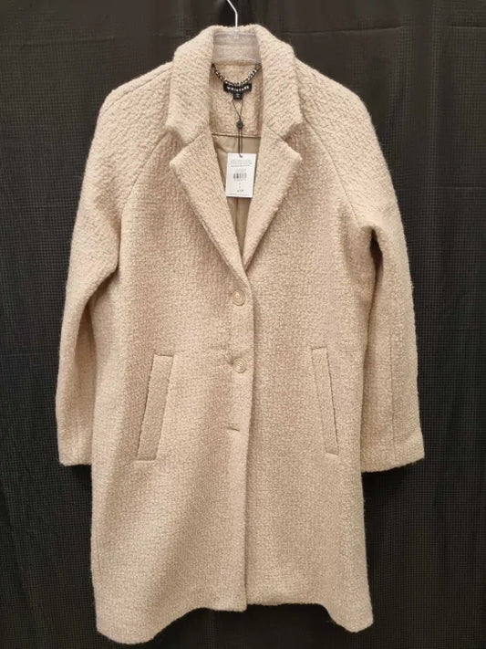 Whistles - Beige Anita Boucle Wool Blend Coat Size: Small