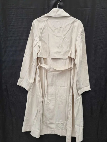 Mango Beige Trench Coat Size: Medium